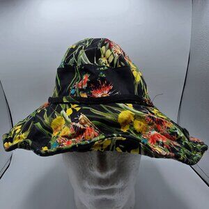 Vince Camuto Womens Sun Hat Floral Design Floppy Stylish Beach Gear Summer